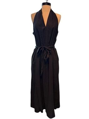 black dress a line cut Simple Chiffon Backless Deep V Neck Black Long Prom Dress PG559 US12 / Black
